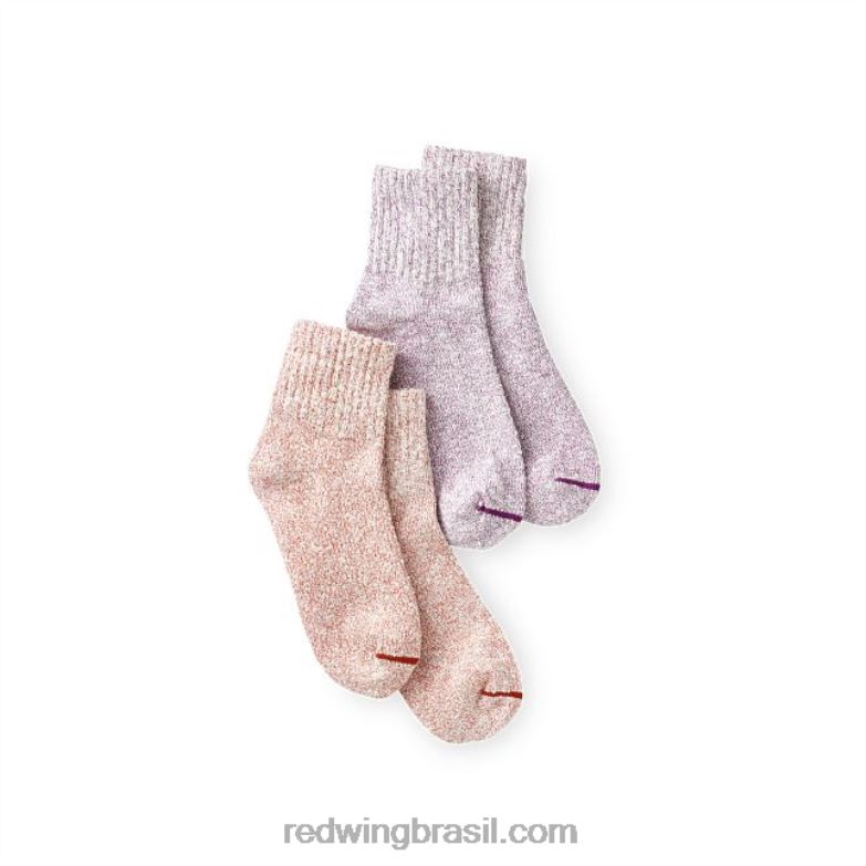 meia de algodão estilo 97169 meia unissex em mistura de algodão vermelho roxo DRV60230 Red Wing