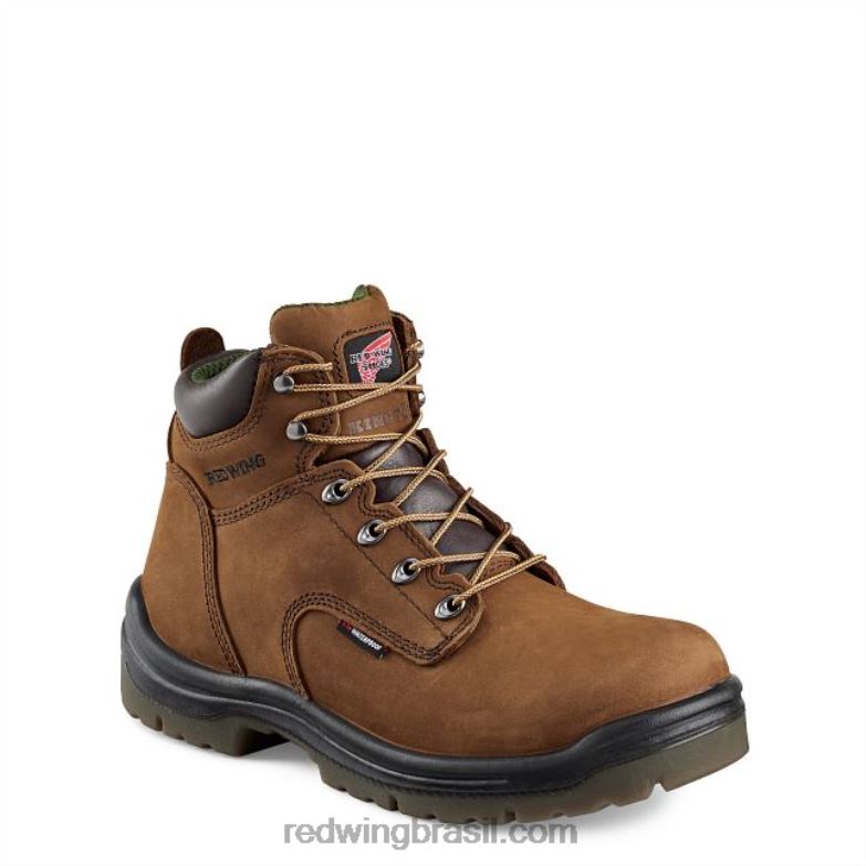 Bota de trabalho marrom sale