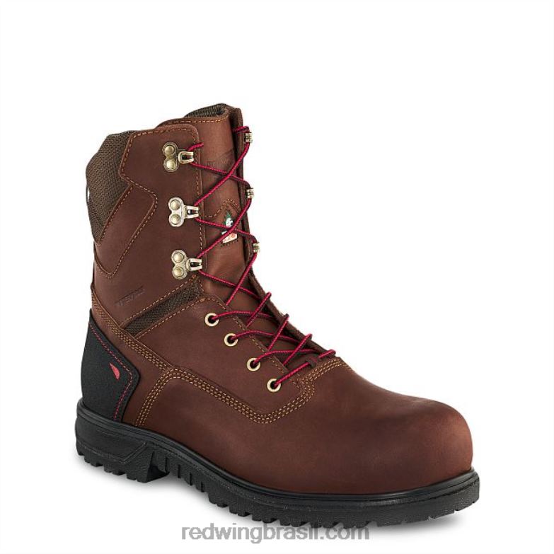 bota de trabalho - estilo 435 king toe masculina de 6 polegadas à prova d'água marrom DRV6098 Red Wing