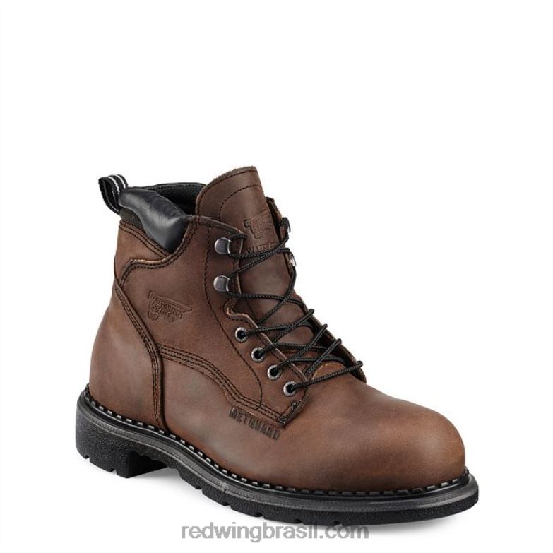 trabalho - estilo 1412 supersola 2.0 masculina de 8 polegadas isolada, bota macia à prova d'água marrom DRV6088 Red Wing
