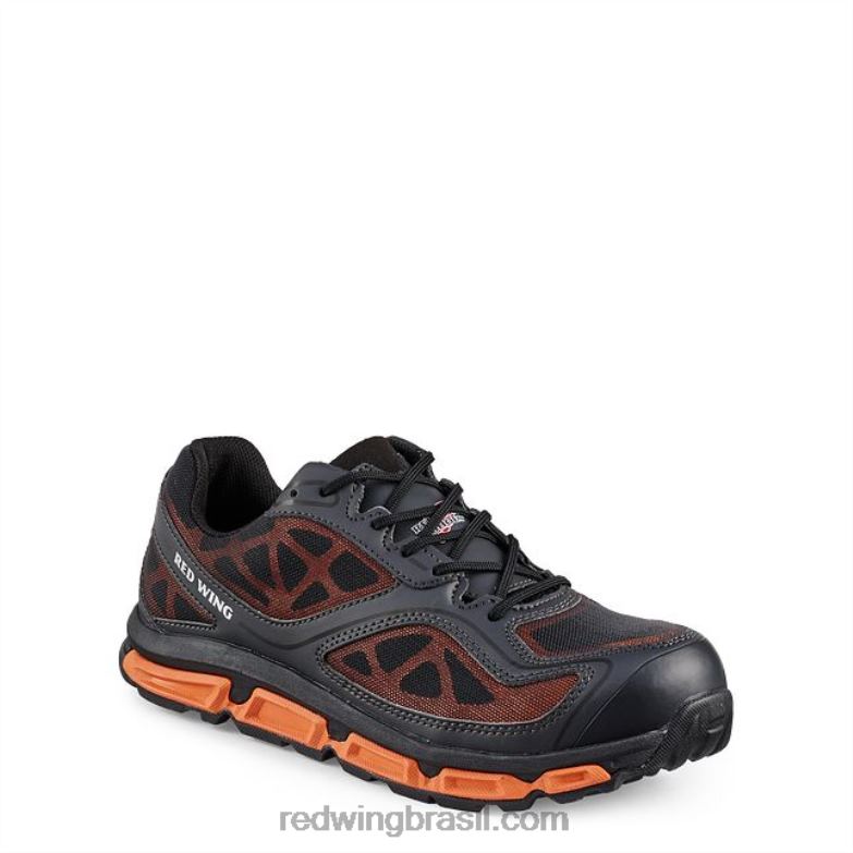 trabalho - estilo 8336 cooltech atletismo sapato de trabalho atlético masculino preto/laranja DRV60136 Red Wing