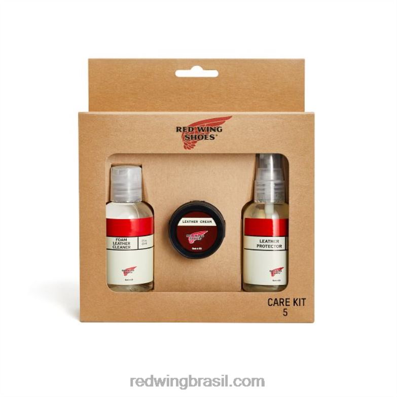 kit de cuidado de couro com acabamento liso modelo 98031 kit de cuidado - limpar condicionar protegerDRV60350 Red Wing