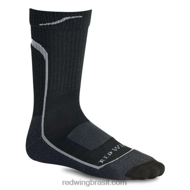 meia de lã merino modelo 97286 meia de lã merino unissex preto DRV60217 Red Wing