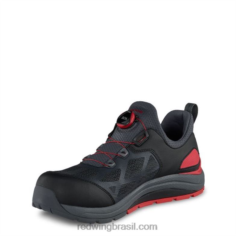 sapato de trabalho atlético estilo 6338 para atletismo masculino preto/vermelho DRV60135 Red Wing
