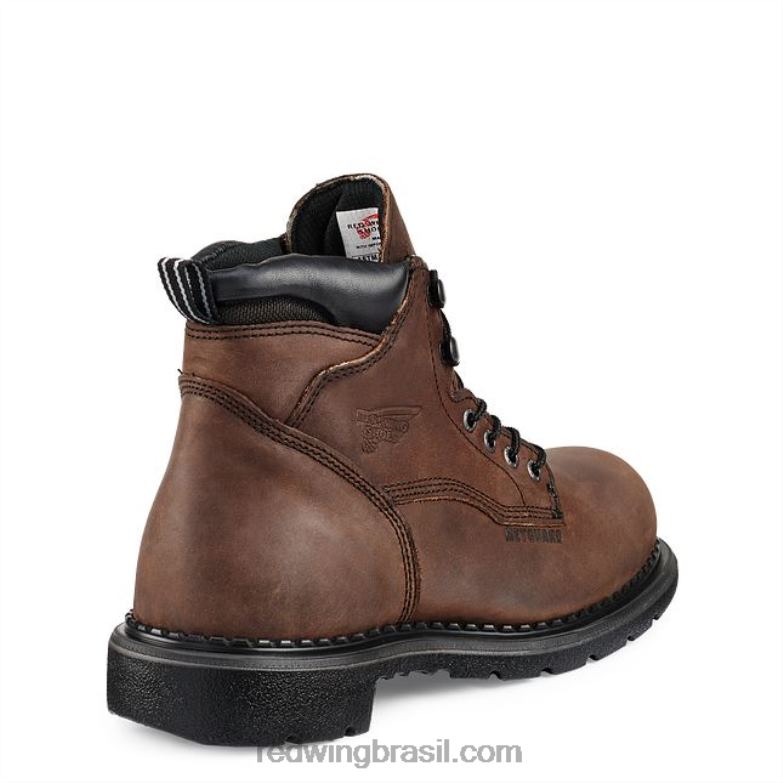 trabalho - estilo 1412 supersola 20 masculina de 8 polegadas isolada bota macia à prova d\água marrom DRV6088 Red Wing