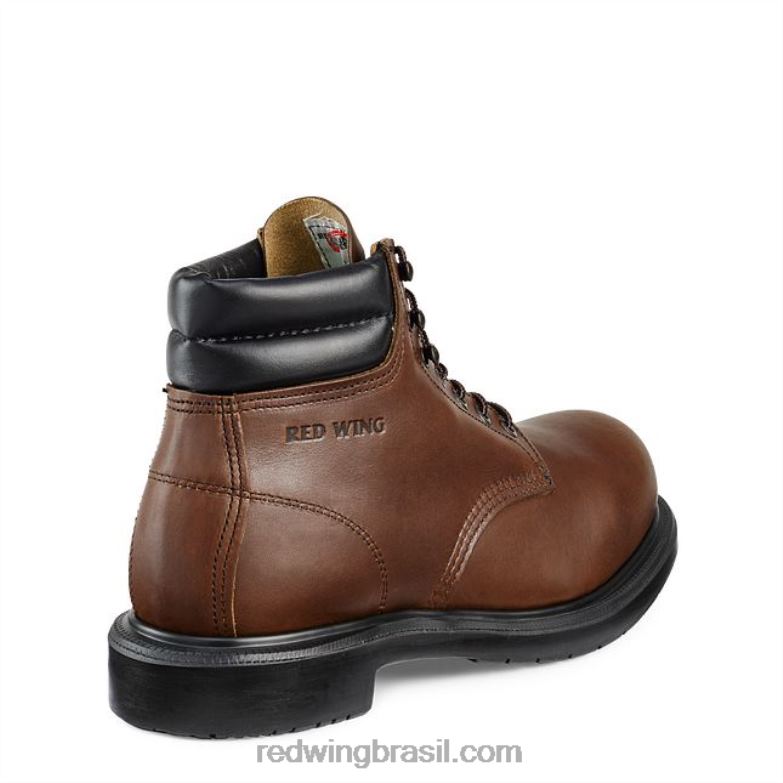 trabalho - estilo 2216 loggermax bota masculina de 9 polegadas à prova d\água biqueira de segurança marrom DRV6065 Red Wing