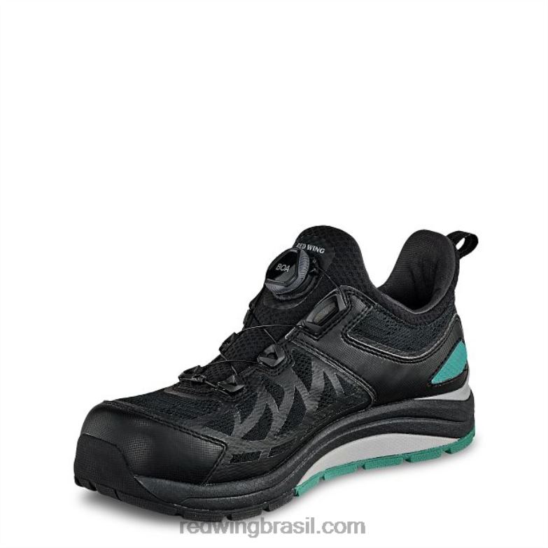 trabalho - estilo 2343 cooltech atletismo sapato de segurança feminino para trabalho atlético preto/petróleo DRV60162 Red Wing