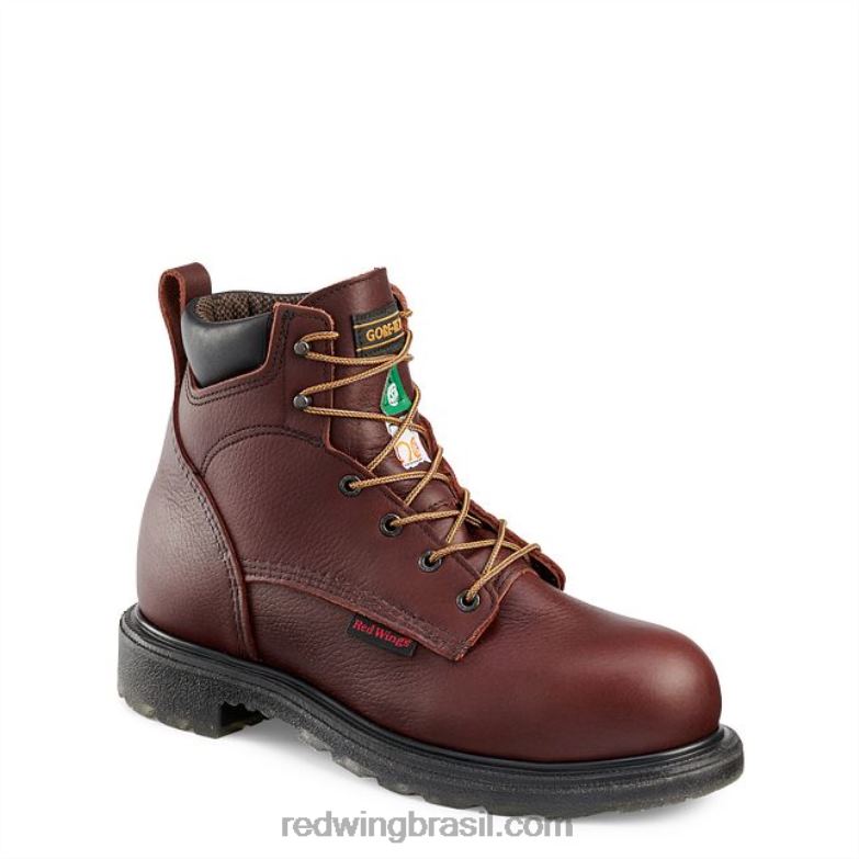 trabalho - estilo 2412 supersola 20 masculina de 8 polegadas isolada bota de segurança csa à prova dágua marrom DRV60105 Red Wing