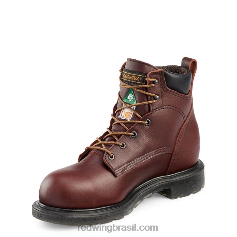 trabalho - estilo 2412 supersola 20 masculina de 8 polegadas isolada bota de segurança csa à prova d\água marrom DRV60105 Red Wing