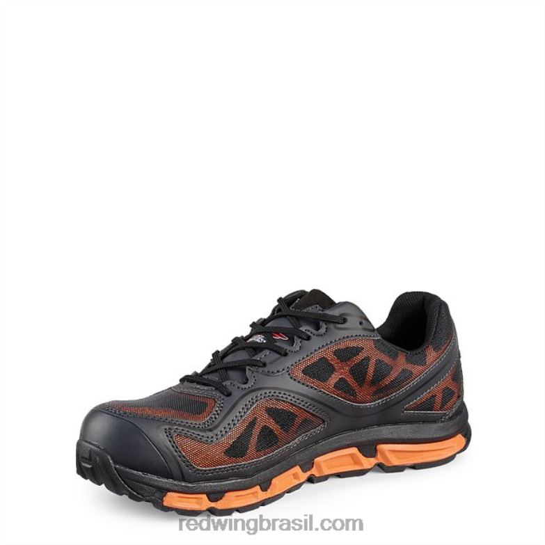 trabalho - estilo 8336 cooltech atletismo sapato de trabalho atlético masculino preto/laranja DRV60136 Red Wing