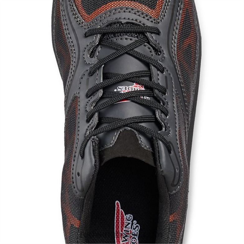 trabalho - estilo 8336 cooltech atletismo sapato de trabalho atlético masculino preto/laranja DRV60136 Red Wing