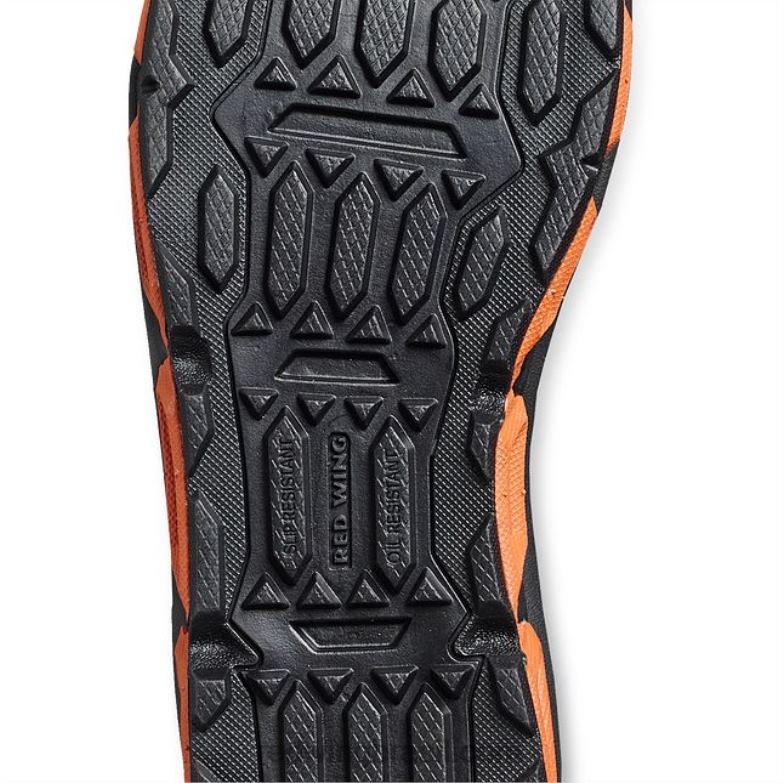 trabalho - estilo 8336 cooltech atletismo sapato de trabalho atlético masculino preto/laranja DRV60136 Red Wing